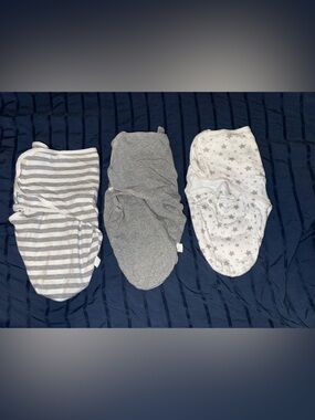 Amazon Kids Pajama Sleep Sacks in Navy, Gray, and White Star Print